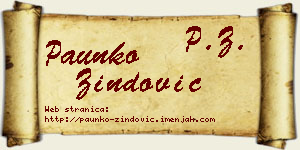 Paunko Zindović vizit kartica
